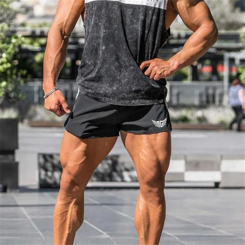 Brand Mens Compression Shorts Summer Patchwork Bermuda Shorts Gyms Fitness Men Cossfit Bodybuilding Tights Workout Shorts