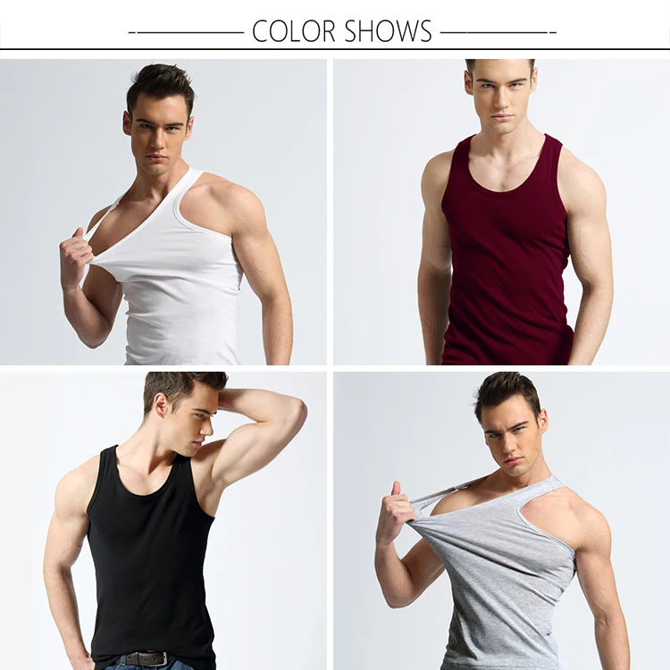 TFETTER Men's Underwear Cotton Tank Top Men High Quality Bodybuilding Singlet Sleeveless Slim Fit Vest Men Tank Tops