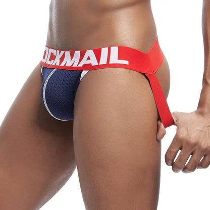 Homens Men Transparent Jockstrap Thongs