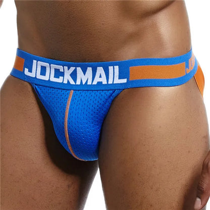 Homens Men Transparent Jockstrap Thongs