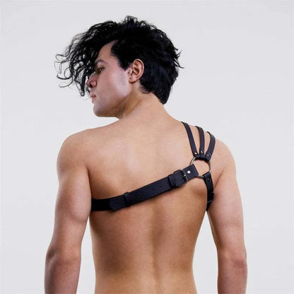 Fetish Gay BDSM Chest Harness Belts Sexual Leather Men Clothes Punk Rave Body Harness Straps Sexy Erotic Male Bondage Lingerie