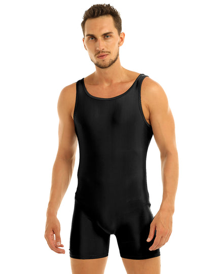 Men's Gymnastics Leotard Swimsuit Sports Body Swim Bodysuit Bodystocking Swimwear Swimming Bathing Suit Unitard Under Clothes