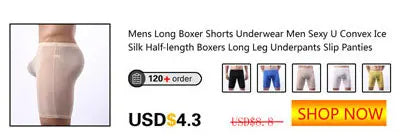 Men Long Boxers Men Underwear Sexy U Convex Male Panties Soft Modal Friction Prevention Leg Men Long Boxershorts Man Underpants