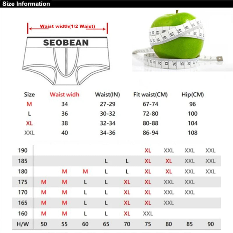 SEOBEAN Colorful Lucky Men's Boxer Briefs Mesh Breathable Underpants Sexy Men Underwear Boxershorts Male Panties