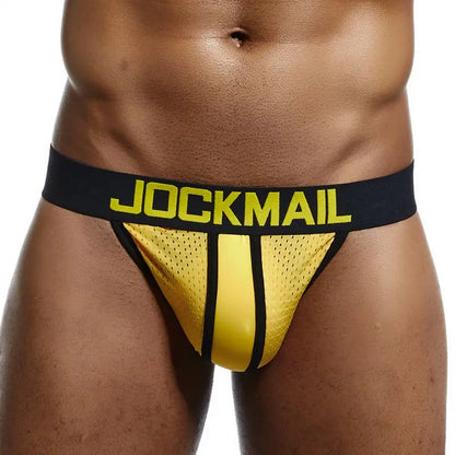 Homens Men Transparent Jockstrap Thongs