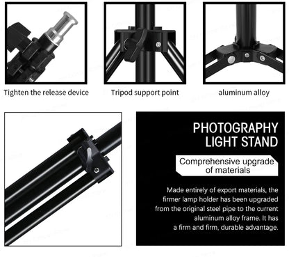 SH Photography Photo Studio Lighting Kit Including 2x2M Photo Background Muslin Backdrops And Green Background With Portable Bag