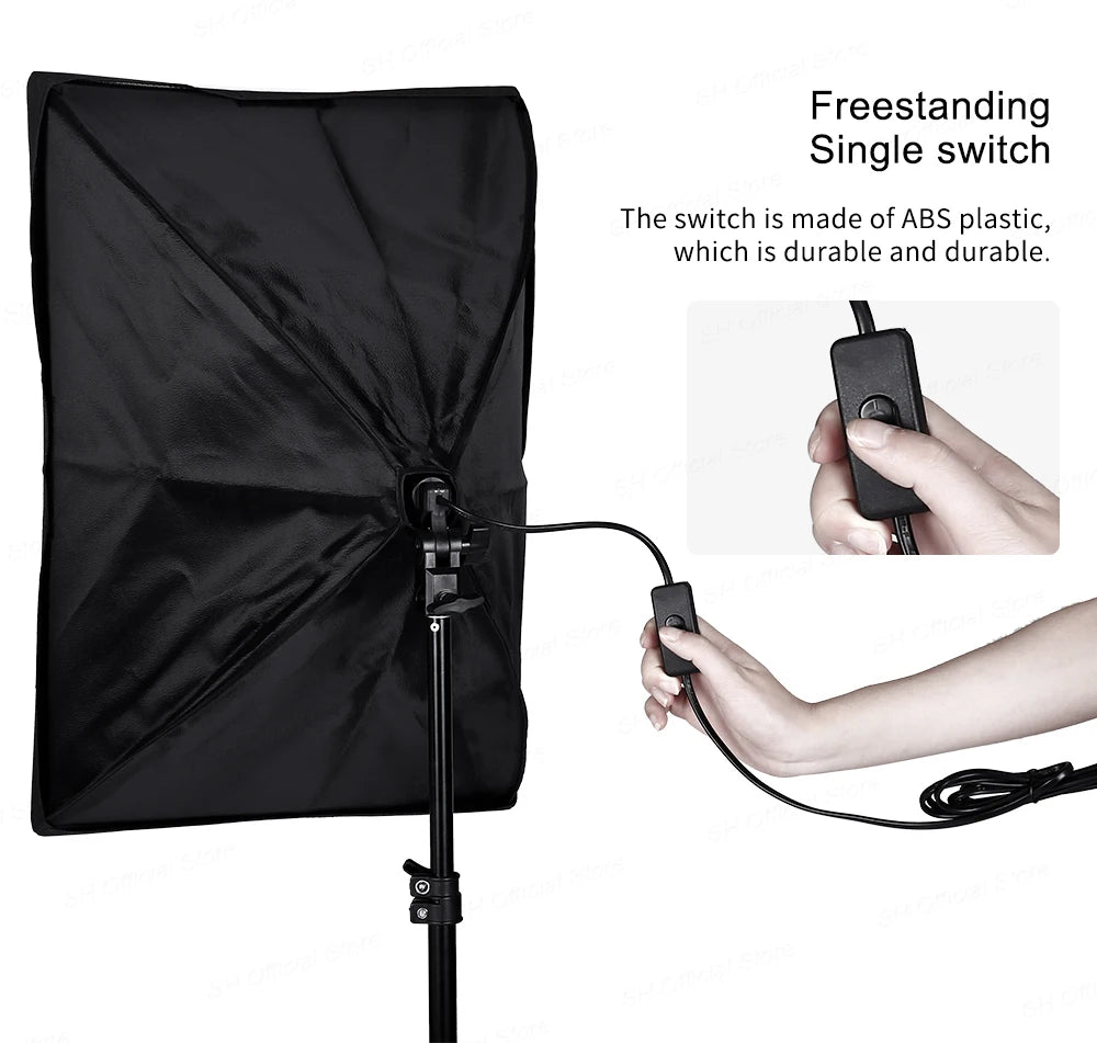 Photography Lighting Kit 2.6x3M Photo Background Muslin Backdrops & Softbox & Umbrella & Reflector& Light Stand For Photo Studio