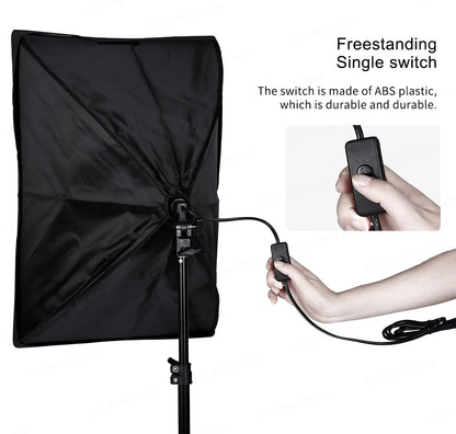 Photography Lighting Kit 2.6x3M Photo Background Muslin Backdrops & Softbox & Umbrella & Reflector& Light Stand For Photo Studio