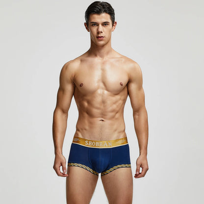 New Boxer Shorts Men Underwear Underpants Sexy boxer cotton solid Hipster summer Male underwear