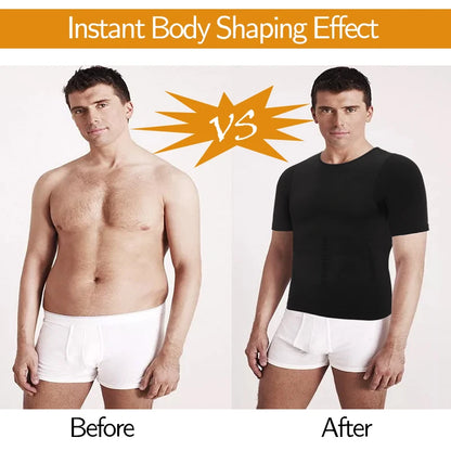 Men Body Shaper Slimming T Shirt Compression Shirts Gynecomastia Undershirt Waist Trainer Muscle Tank Tops Weight Loss Shapewear