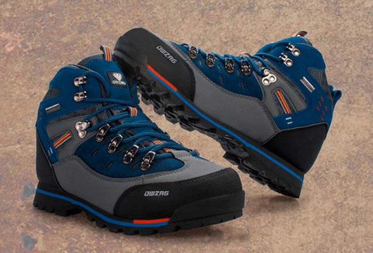 Men Hiking Shoes Waterproof Leather Shoes Climbing &amp; Fishing Shoes New Outdoor Shoes Men High Top Winter Boots Trekking Sneaker