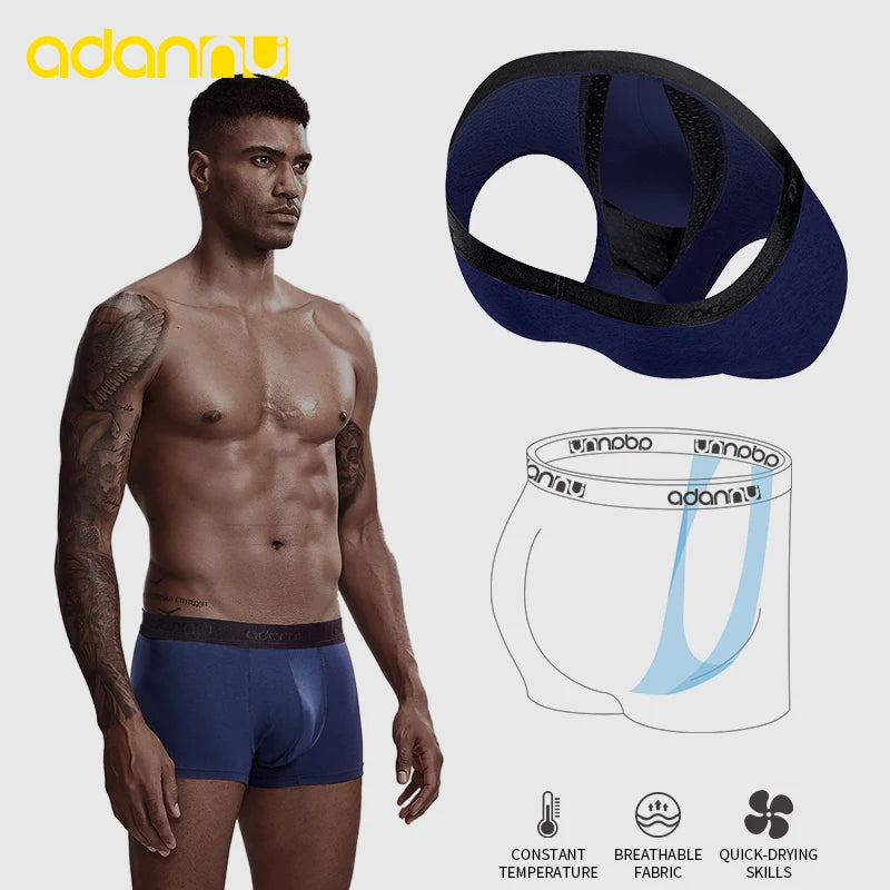 Men's Cotton Boxer Breathable U Pouch Underwear