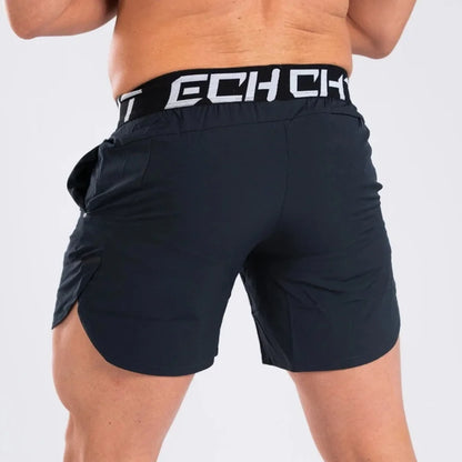 Running Sports Quick Dry Shorts Men Gym Fitness Sportswear Bottoms Male Bodybuilding Training Bermuda Summer Beach Short Pants