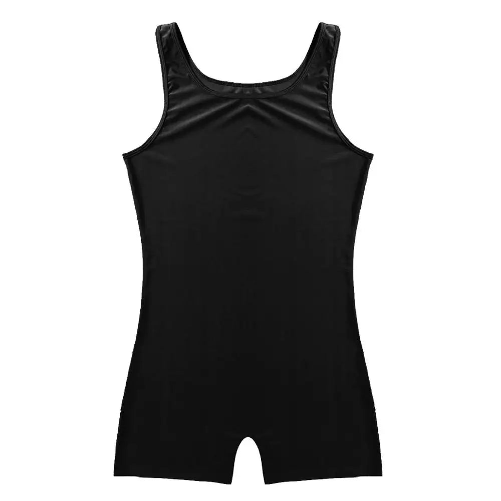 Men's Gymnastics Leotard Swimsuit Sports Body Swim Bodysuit Bodystocking Swimwear Swimming Bathing Suit Unitard Under Clothes