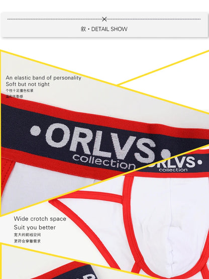 ORLVS men's underwear cotton breathable low waist sexy hip briefs men's underwear a generation OR145