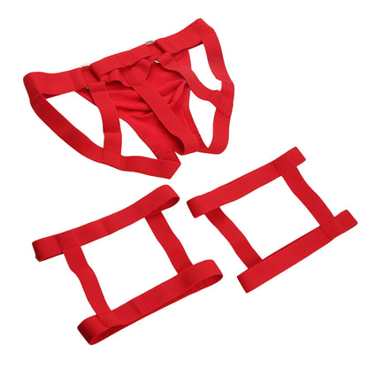 CLEVER-MENMODE Underpants Men Jockstrap Panties Sexy Thongs G String Penis Pouch Underwear Harness T-Back Leg Bondage Lingerie