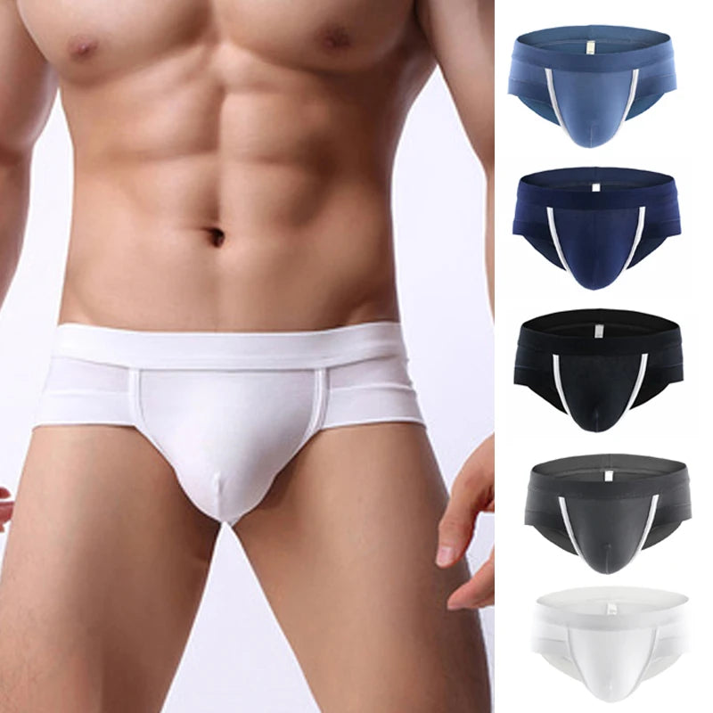 Men's Sexy Underwear Low Rise Briefs Bulge Pouch Underpants Low Waist For Men Brief Breathable Panties Mens Bikini Pant