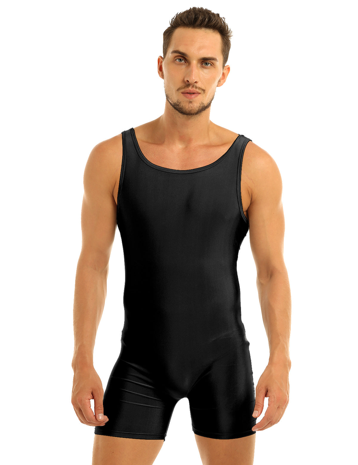 Men's Gymnastics Leotard Swimsuit Sports Body Swim Bodysuit Bodystocking Swimwear Swimming Bathing Suit Unitard Under Clothes