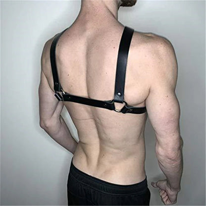 Fetish Gay BDSM Chest Harness Belts Sexual Leather Men Clothes Punk Rave Body Harness Straps Sexy Erotic Male Bondage Lingerie