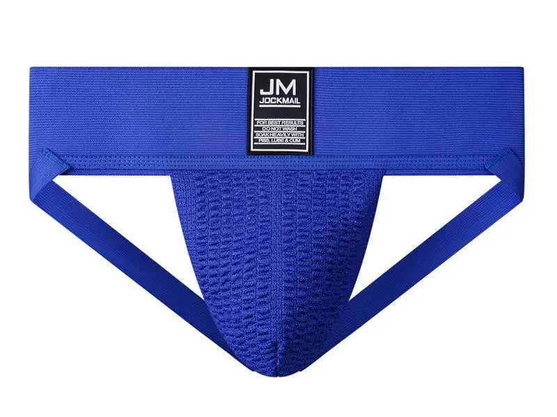 JOCKMAIL Men's, Young Men Gym Workout Jockstrap with 3" Waistband, Athletic Supporter w/ Stretch Mesh Pouch