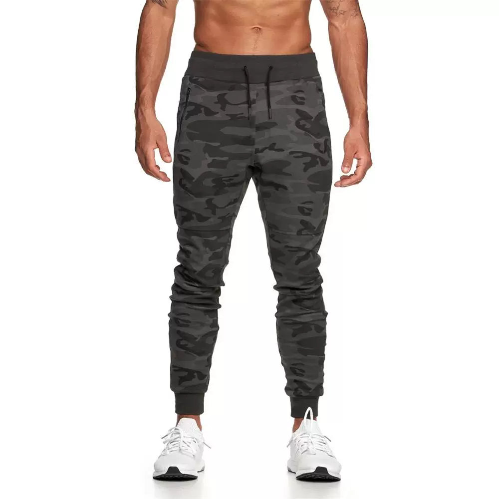 Muscle Boy Brother Sports Pants Men Tapered Ankle-Tied Camouflage Pants Ankle-Tied Sweatpants Men Running Cotton Training Pant