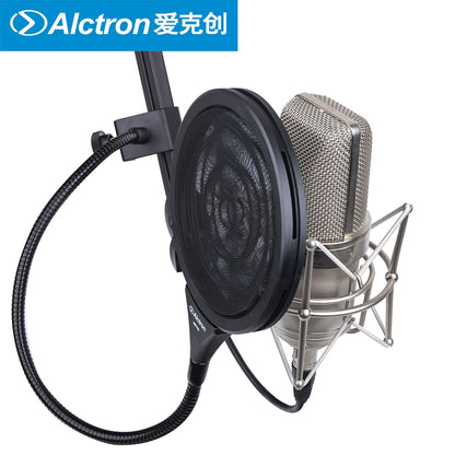 Alctron Mpf02 Double-Layer Metal Corrugated Microphone Spit Protection Cover Capacitor Microphone Windscreen Studio Radio Recording Saliva Cover Professional Equipment Accessories