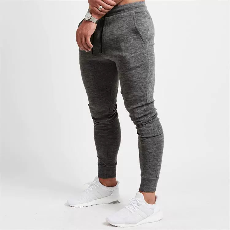 Sweatpants Muscle Men's Ankle Banded Cotton Thin Fitness Trousers