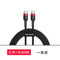 [Red and Black 1 M 60W Fast Charging Line] One