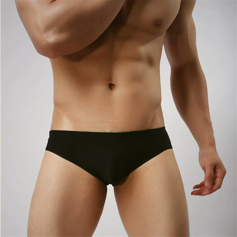 Modal Black Silky Seamless Polyester Briefs