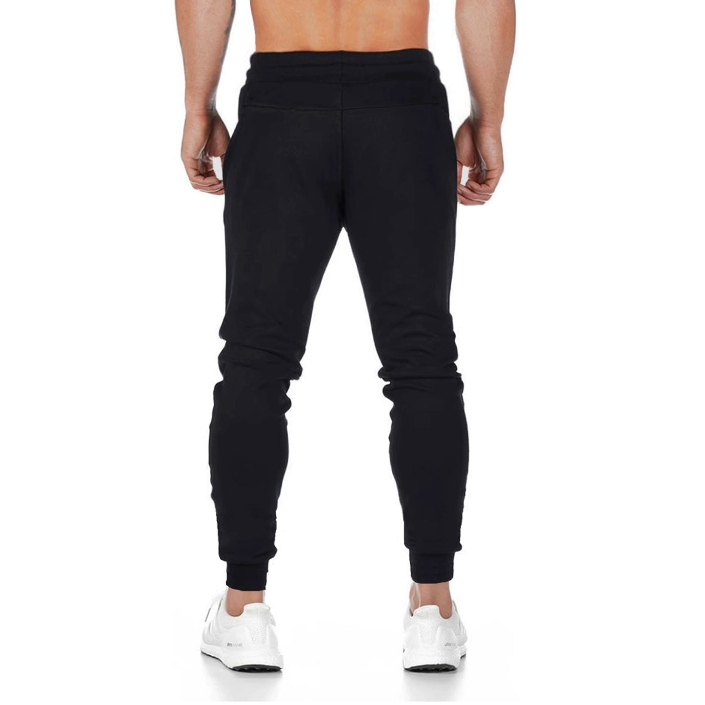 Muscle Boy Spring & Fall Thin Fitness Pants Men's Running Exercise Training Pants Stretch Silm Tapered Ankle-Tied Pants