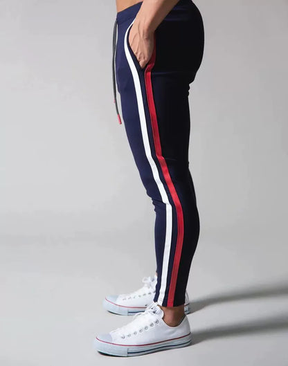 Joggers Men Striped Sweatpants Casual Long Pants Men Fitness