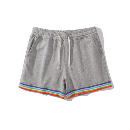 Rainbow Men's Fitness Youth Cotton 3-Point Sports Shorts