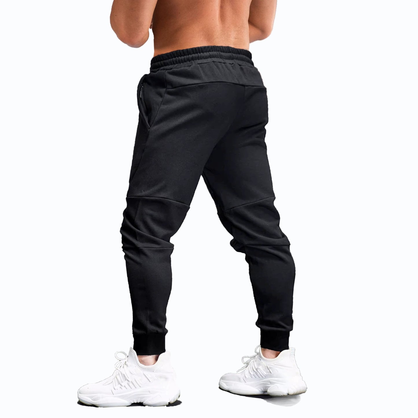 Muscle Boy Spring & Fall Thin Fitness Pants Men's Running Exercise Training Pants Stretch Silm Tapered Ankle-Tied Pants