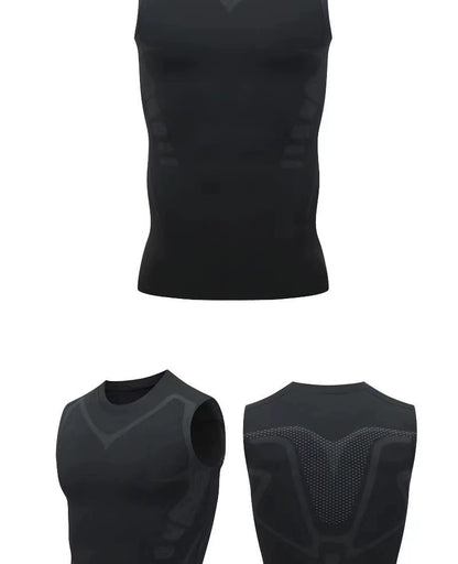 High Elastic Bodysuit Sleeveless Waistcoat Sweat Absorbing Sports Vest