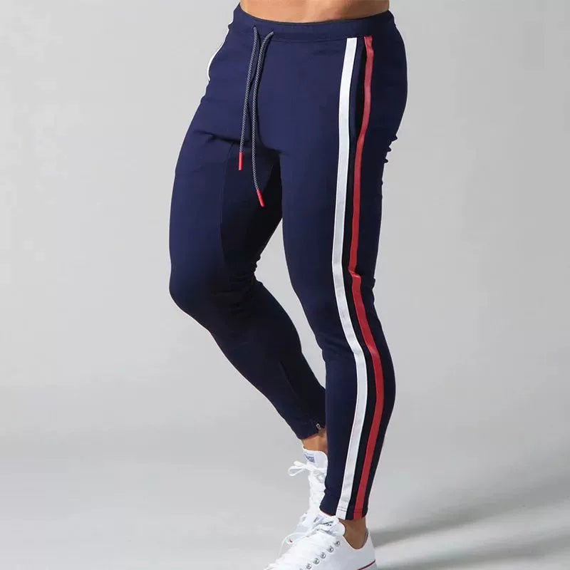 Joggers Men Striped Sweatpants Casual Long Pants Men Fitness