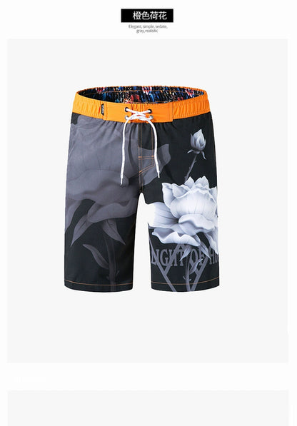 Hawaii Soakable Men Beach Pants Quick-Drying Loose with Internal Net Anti-Embarrassment Swimming Trunks Coconut Seaside Shorts