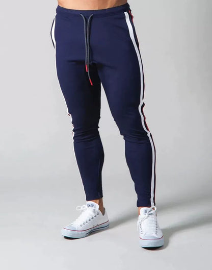 Joggers Men Striped Sweatpants Casual Long Pants Men Fitness