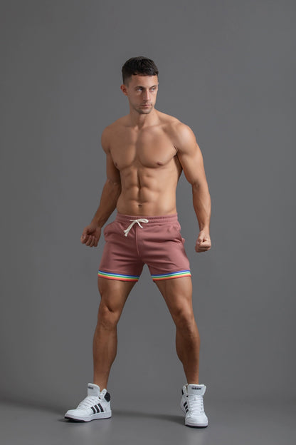 Rainbow Men's Fitness Youth Cotton 3-Point Sports Shorts