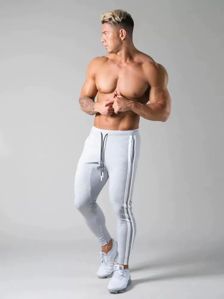 Joggers Men Striped Sweatpants Casual Long Pants Men Fitness