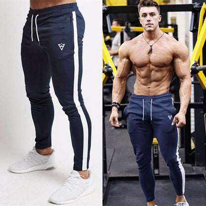 Sweatpants Muscle Men's Ankle Banded Cotton Thin Fitness Trousers