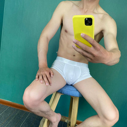 Modal Black and White Pouch Sexy and Breathable Boxer Briefs