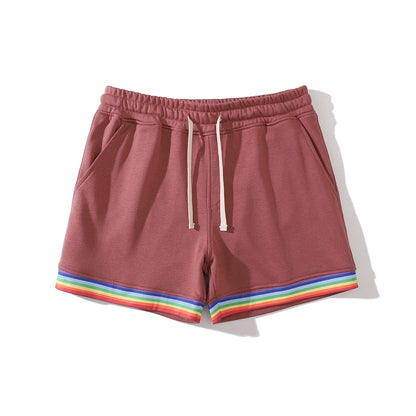 Rainbow Men's Fitness Youth Cotton 3-Point Sports Shorts