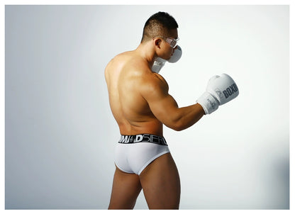 Unmadsier 3-Piece Wide-Edge White Briefs