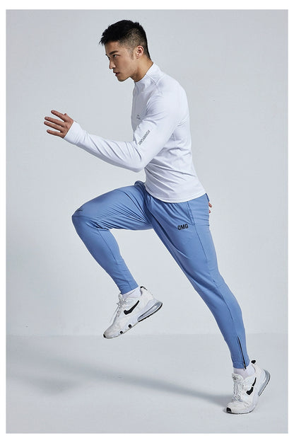 OMG Trendy Brand Long Sleeve Men's Splicing Breathable Tights