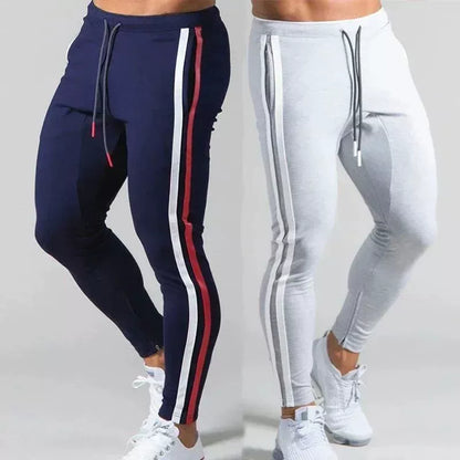 Joggers Men Striped Sweatpants Casual Long Pants Men Fitness