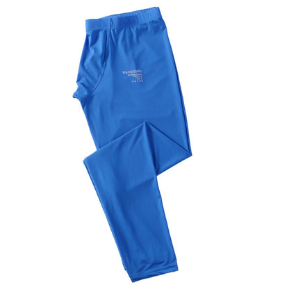 Men's Ultra-Thin Solid Color Stretch Comfortable Sweat-Absorbent Warm-Keeping Pants