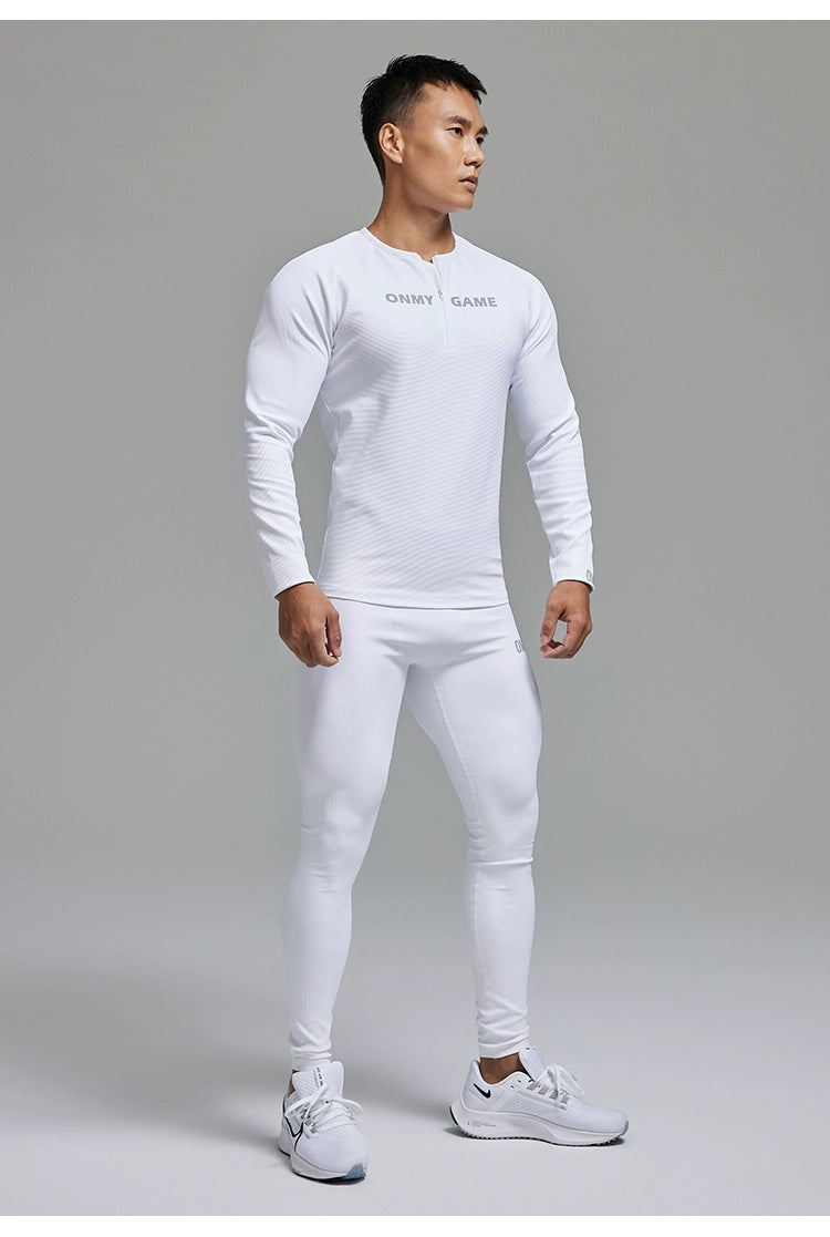 OMG Sports High Elastic Professional Sports Tights Men's Fitness Pants Training Compression Pants Quick-Drying Breathable Summer