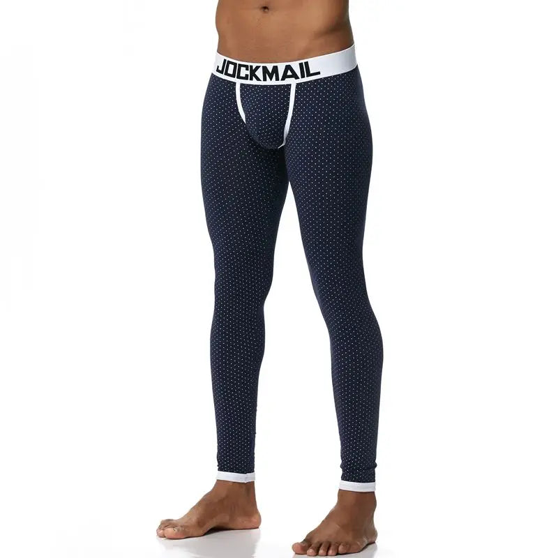 JOCKMAIL Brand Men Long Johns Cotton Printed leggings Thermal Underwear cueca Gay Men Thermo Underwear Long Johns Underpants