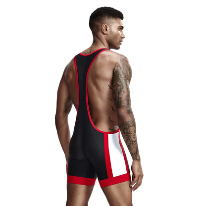 Men's Slim One Piece Bodysuit Shaper Wrestling Singlets Jumpsuits Sexy Underwear Bodywear Sports Bodybuilding Singlets Onesie