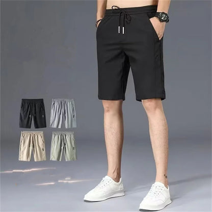 Fashion Shorts Men Pants Summer Beach Pants Casual Running Sports Shorts Streetwear Male Ice Silk Big Size Fitness Short Pants